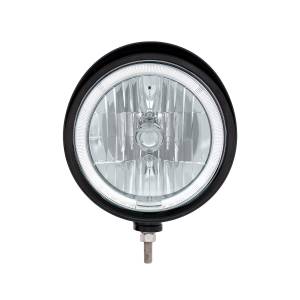 UNITED PACIFIC - UNITED PACIFIC - 32684 - FARO CON RANURA ESTILO "BILLET" NEGRO CON VISERA BOMBILLA 9007 CON BORDE HALO LED BLANCO - Image 2