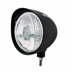 UNITED PACIFIC - 32691 - FARO CON RANURA ESTILO "BILLET" NEGRO CON VISERA 5 BOMBILLAS LED - CROMADO