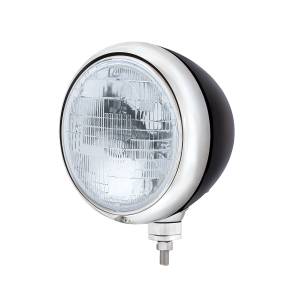 UNITED PACIFIC - 32692 - FARO DELANTERO ESTILO 682-C CON GUÍA NEGRA CON BOMBILLA DE HAZ SELLADA TIPO 6014