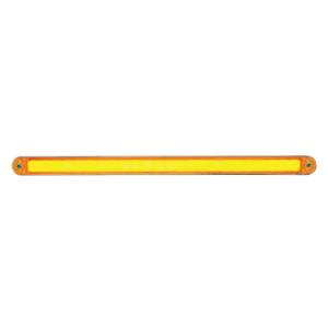 UNITED PACIFIC - 32706 - BARRA DE LUCES GLOLIGHT DE 12" DE DOBLE FUNCIÓN DE 24 LED CON BISEL - LED ÁMBAR/LENTE ÁMBAR