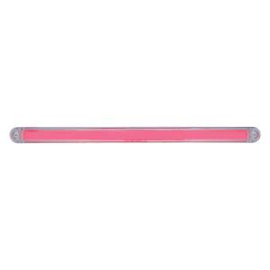 UNITED PACIFIC - 32709 - BARRA DE LUCES GLOLIGHT DE 12" DE DOBLE FUNCIÓN DE 24 LED CON BISEL - LED ROJO/LENTE TRANSPARENTE