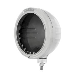 UNITED PACIFIC - 32725 - FARO DELANTERO CLASSIC RAYA DE ACERO INOXIDABLE SIN BOMBILLA CON SEÑAL LED - LENTE TRANSPARENTE