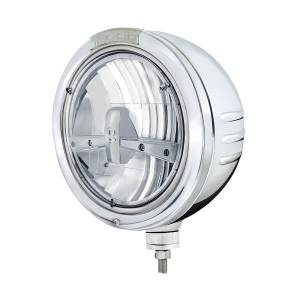 UNITED PACIFIC - 32747 - FARO FARO CON BALA DE ACERO INOXIDABLE CON RAYAS EN RELIEVE, 5 BOMBILLAS LED Y SEÑAL LED DE MODO DOBLE - LENTE TRANSPARENTE