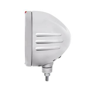 UNITED PACIFIC - UNITED PACIFIC - 32754 - FARO H4 DE RAYAS CON GRABADO DE BALA DE ACERO INOXIDABLE CON LED ÁMBAR Y SEÑAL LED DE MODO DOBLE - LENTE ÁMBAR - Image 2