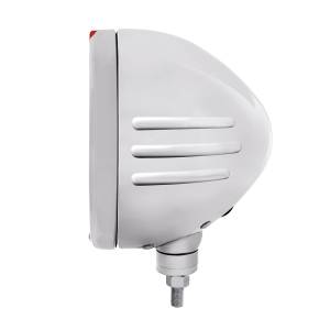 UNITED PACIFIC - UNITED PACIFIC - 32759 - FARO DE CRISTAL H4 CON RAYAS EN RELIEVE DE ACERO INOXIDABLE Y LENTE TRANSPARENTE DE SEÑAL LED DE MODO DOBLE - Image 2