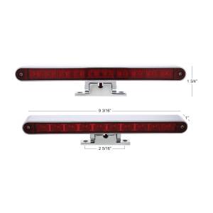 UNITED PACIFIC - UNITED PACIFIC - 33009 - TERCERA LUZ DE FRENO DE 10 LED DE DOBLE FUNCIÓN CON BASE DE PEDESTAL GIRATORIA CROMADA - LED ROJO/LENTE ROJA - Image 10
