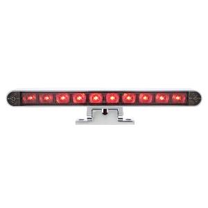 UNITED PACIFIC - 33013 - TERCERA LUZ DE FRENO DE 10 LED DE DOBLE FUNCIÓN CON BASE DE PEDESTAL GIRATORIA CROMADA - LED ROJO/LENTE TRANSPARENTE