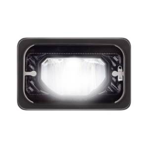 UNITED PACIFIC - 34133 - ULTRALIT - FARO LED CALEFACTADO DE 4" X 6" CON LENTE DE CRISTAL Y CARCASA DE ALUMINIO - LUZ DE CRUCE - NEGRO