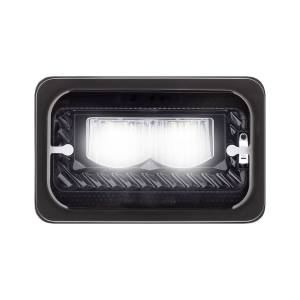 UNITED PACIFIC - 34134 - ULTRALIT - FARO LED CALEFACTADO DE 4" X 6" CON LENTE DE CRISTAL Y CARCASA DE ALUMINIO - LUZ ALTA - NEGRO