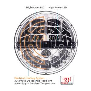UNITED PACIFIC - UNITED PACIFIC - 34138 - ULTRALIT - FARO LED CALEFACTABLE DE 7" CON LENTE Y CARCASA DE POLICARBONATO - Image 4