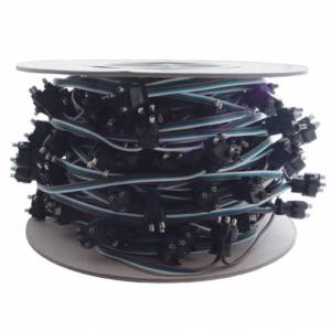 UNITED PACIFIC - 34244 - ROLLO DE MAZO DE CABLES DE ENCHUFES DE BALA MACHO DE 3 PUNTAS DE 100 CUENTAS - PLOMO DE 12" ENTRE ENCHUFES