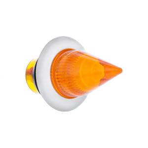 UNITED PACIFIC - UNITED PACIFIC - 34841 - LUZ MINI SPIKE DE 3/4" DE DOBLE FUNCIÓN DE 4 LED CON BISEL DE ACERO INOXIDABLE (LIQUIDACIÓN/MARCADOR) - LED ÁMBAR/LENTE ÁMBAR - Image 2