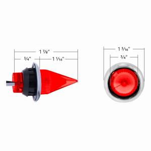 UNITED PACIFIC - UNITED PACIFIC - 34842 - LUZ MINI SPIKE DE 3/4" DE DOBLE FUNCIÓN DE 4 LED CON BISEL DE ACERO INOXIDABLE (LIQUIDACIÓN/MARCADOR) - LED ROJO/LENTE ROJA - Image 7