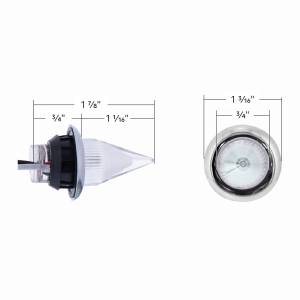 UNITED PACIFIC - UNITED PACIFIC - 34844 - LUZ MINI SPIKE DE 3/4" DE DOBLE FUNCIÓN DE 4 LED CON BISEL DE ACERO INOXIDABLE (LIQUIDACIÓN/MARCADOR) - LED ROJO/LENTE TRANSPARENTE - Image 7