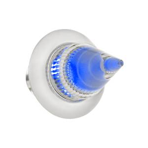 UNITED PACIFIC - 34845 - LUZ MINI SPIKE DE 3/4" DE DOBLE FUNCIÓN DE 4 LED CON BISEL DE ACERO INOXIDABLE (LIQUIDACIÓN/MARCADOR) - LED AZUL/LENTE TRANSPARENTE