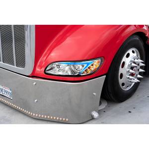 UNITED PACIFIC - UNITED PACIFIC - 34853 - FARO DELANTERO LED CROMADO CON BARRA DE LUCES DE POSICIÓN QUE CAMBIA DE COLOR PARA PETERBILT 386 (2005-2015) Y 387 (1999-2010) - CONDUCTOR - Image 17