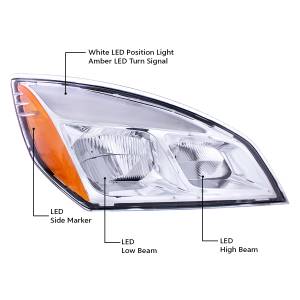UNITED PACIFIC - UNITED PACIFIC - 35738 - FARO LED CROMADO PARA FREIGHTLINER CASCADIA 2018-2024 - PASAJERO - Image 11