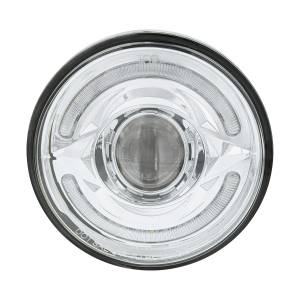 UNITED PACIFIC - 35888 - FARO LED ULTRALITICO REDONDO DE 5-3/4" CON BARRA DE LUCES DE DOBLE COLOR DE 60 LED, LED ÁMBAR Y BLANCO - LUZ ALTA