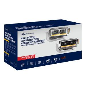 UNITED PACIFIC - UNITED PACIFIC - 35914 - CONJUNTO DE FARO DE PROYECCIÓN NEGRO LED DE ALTA POTENCIA CON BRAZO DE MONTAJE Y SEÑAL DE GIRO - PASAJERO - Image 12