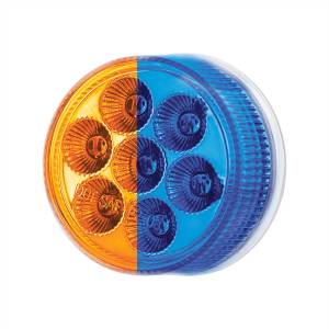 UNITED PACIFIC - UNITED PACIFIC - 35937 - LUZ FURY DOBLE REDONDA DE 7 LED DE 2" (LIQUIDACIÓN/MARCADOR) - LED ÁMBAR Y AZUL/LENTE TRANSPARENTE - Image 5