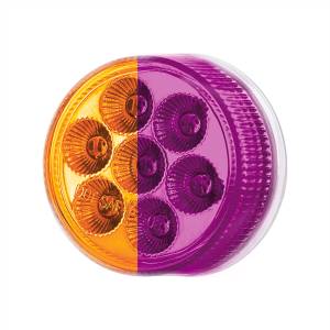 UNITED PACIFIC - UNITED PACIFIC - 35939 - LUZ FURY DOBLE REDONDA DE 7 LED DE 2" (LIQUIDACIÓN/MARCADOR) - LED ÁMBAR Y PÚRPURA/LENTE TRANSPARENTE - Image 5