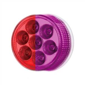 UNITED PACIFIC - UNITED PACIFIC - 35944 - LUZ FURY DOBLE REDONDA DE 7 LED DE 2" (LIQUIDACIÓN/MARCADOR) - LED ROJO Y PÚRPURA/LENTE TRANSPARENTE - Image 5