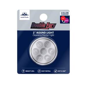 UNITED PACIFIC - UNITED PACIFIC - 35944 - LUZ FURY DOBLE REDONDA DE 7 LED DE 2" (LIQUIDACIÓN/MARCADOR) - LED ROJO Y PÚRPURA/LENTE TRANSPARENTE - Image 11