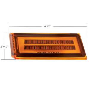 UNITED PACIFIC - UNITED PACIFIC - 36001 - LUZ DE SEÑAL DE GIRO SECUENCIAL DE 35 LED PARA FREIGHTLINER CASCADIA 2018-2024 - PASAJERO - LED ÁMBAR/LENTE ÁMBAR - Image 11