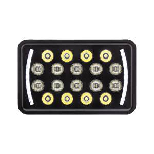 UNITED PACIFIC - 36449 - ULTRALIT - LUZ RECTANGULAR LED DE ALTA POTENCIA 18 CON BARRA DE LUCES DE POSICIÓN LED