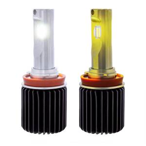 UNITED PACIFIC - 36468 - BOMBILLAS LED H11 DE 12 V DE ALTA POTENCIA DE TRIPLE COLOR - BLANCO/AMARILLO/W+Y (PAQUETE DE 2)