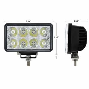UNITED PACIFIC - UNITED PACIFIC - 36507 - 8 FAROS DE TRABAJO RECTANGULARES LED DE ALTA POTENCIA CON REFLECTOR CROMADO - Image 5