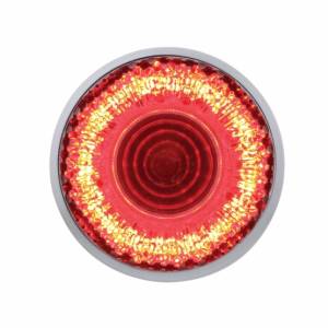UNITED PACIFIC - 36527B - LUZ DE ESPEJO REDONDA DE 9 LED DE 2" (LIQUIDACIÓN/MARCADOR) - LED ROJO/LENTE TRANSPARENTE (A GRANEL)