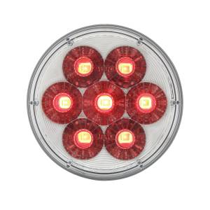 UNITED PACIFIC - UNITED PACIFIC - 36528 - LUZ FURY DOBLE REDONDA DE 14 LED DE 4" (PARADA, GIRO Y COLA) - LED ROJO Y ÁMBAR/ LENTE TRANSPARENTE - Image 2