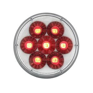 UNITED PACIFIC - UNITED PACIFIC - 36529 - LUZ FURY DOBLE REDONDA DE 14 LED DE 4" (PARADA, GIRO Y COLA) - LED ROJO Y AZUL/LENTE TRANSPARENTE - Image 2