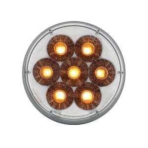 UNITED PACIFIC - UNITED PACIFIC - 36532 - LUZ FURY DOBLE REDONDA DE 14 LED DE 4" (SEÑAL DE GIRO) - LED ÁMBAR Y BLANCO/LENTE TRANSPARENTE - Image 2