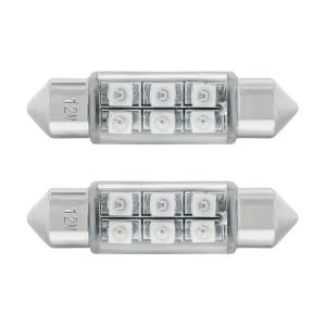UNITED PACIFIC - UNITED PACIFIC - 36592 - BOMBILLA DE LUZ DE DOMO 6418/6461-36MM MICRO LED DE ALTA POTENCIA 6 SMD - AZUL (PAQUETE DE 2) - Image 2
