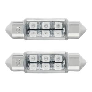 UNITED PACIFIC - UNITED PACIFIC - 36593 - BOMBILLA DE LUZ DE DOMO 6418/6461-36MM MICRO LED DE ALTA POTENCIA 6 SMD - ROJA (PAQUETE DE 2) - Image 2