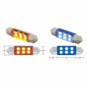 UNITED PACIFIC - UNITED PACIFIC - 36593 - BOMBILLA DE LUZ DE DOMO 6418/6461-36MM MICRO LED DE ALTA POTENCIA 6 SMD - ROJA (PAQUETE DE 2) - Image 5