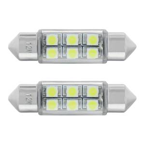 UNITED PACIFIC - UNITED PACIFIC - 36594 - BOMBILLA DE LUZ DE DOMO 6418/6461-36MM MICRO LED DE ALTA POTENCIA 6 SMD - BLANCO (PAQUETE DE 2) - Image 2
