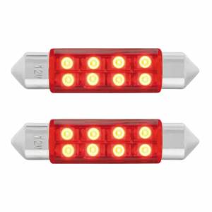 UNITED PACIFIC - 36597 - BOMBILLA DE LUZ DE DOMO 211-2 MICRO LED DE ALTA POTENCIA 8 SMD - ROJA (PAQUETE DE 2)