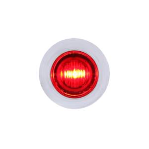 UNITED PACIFIC - 36601 - MINI LUZ AUXILIAR/UTILIDAD DE 3/4" DE DOBLE FUNCIÓN DE 3 LED CON BISEL Y ARANDELA - LED ROJO/LENTE ROJA