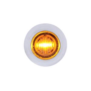 UNITED PACIFIC - 36602 - MINI LUZ AUXILIAR/UTILIDAD DE 3/4" DE DOBLE FUNCIÓN DE 3 LED CON BISEL Y ARANDELA - LED ÁMBAR/LENTE TRANSPARENTE