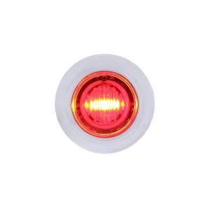 UNITED PACIFIC - 36603 - MINI LUZ AUXILIAR/UTILIDAD DE 3/4" DE DOBLE FUNCIÓN DE 3 LED CON BISEL Y ARANDELA - LED ROJO/LENTE TRANSPARENTE
