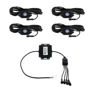 UNITED PACIFIC - 36604 - KIT DE 4 PIEZAS DE LUZ DE ROCA LED RGB MULTICOLOR DE 500 LÚMENES