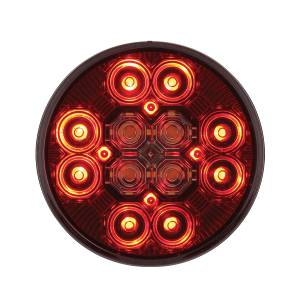 UNITED PACIFIC - 36607 - LUZ COMBINADA REDONDA DE 4" CON 12 LED DE PARADA, GIRO Y TRASERA Y 16 LED DE RESPALDO - LED ROJO/LENTE ROJA