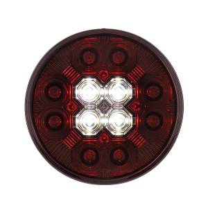 UNITED PACIFIC - UNITED PACIFIC - 36607 - LUZ COMBINADA REDONDA DE 4" CON 12 LED DE PARADA, GIRO Y TRASERA Y 16 LED DE RESPALDO - LED ROJO/LENTE ROJA - Image 2