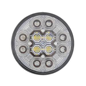 UNITED PACIFIC - UNITED PACIFIC - 36608 - LUZ COMBINADA REDONDA DE 4" CON 12 LED DE FRENO, GIRO Y TRASERA Y 16 LED DE RESPALDO - LED ROJO/LENTE TRANSPARENTE - Image 4