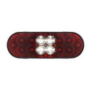 UNITED PACIFIC - UNITED PACIFIC - 36609 - COMBO DE LUZ OVALADA DE 6" CON 14 LED DE FRENO, GIRO Y TRASERA Y 16 LED DE RESPALDO - LED ROJO/LENTE ROJA - Image 2