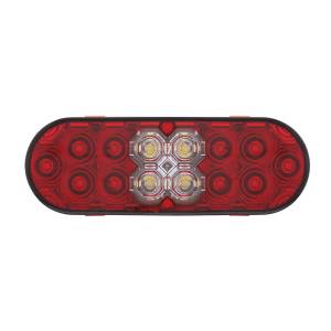 UNITED PACIFIC - UNITED PACIFIC - 36609 - COMBO DE LUZ OVALADA DE 6" CON 14 LED DE FRENO, GIRO Y TRASERA Y 16 LED DE RESPALDO - LED ROJO/LENTE ROJA - Image 4