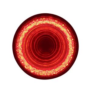 UNITED PACIFIC - 36654B - LUZ DE ESPEJO REDONDA DE 24 LED DE 4" (PARADA, GIRO Y TRASERA) - LED ROJA/LENTE TRANSPARENTE (A GRANEL)